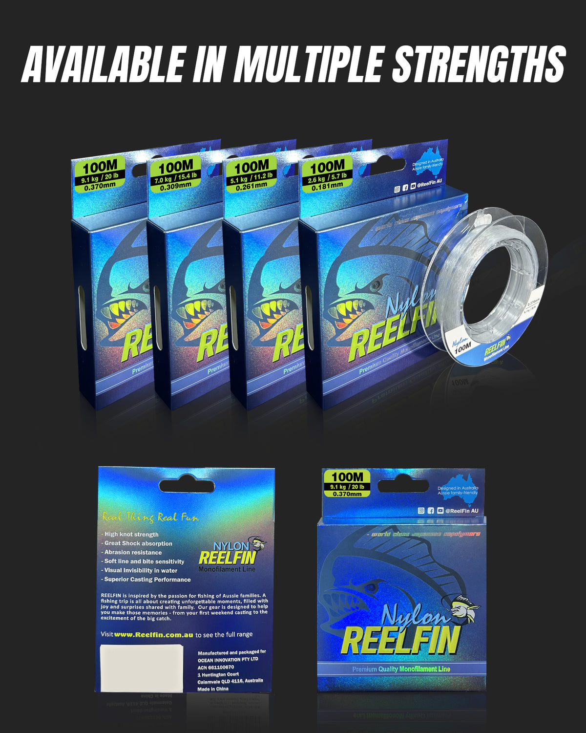 RELFIN Fishing Monofilament Line 100M