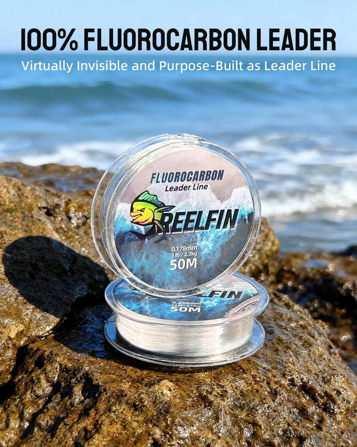 REELFIN Fluorocarbon Leader Line 50M